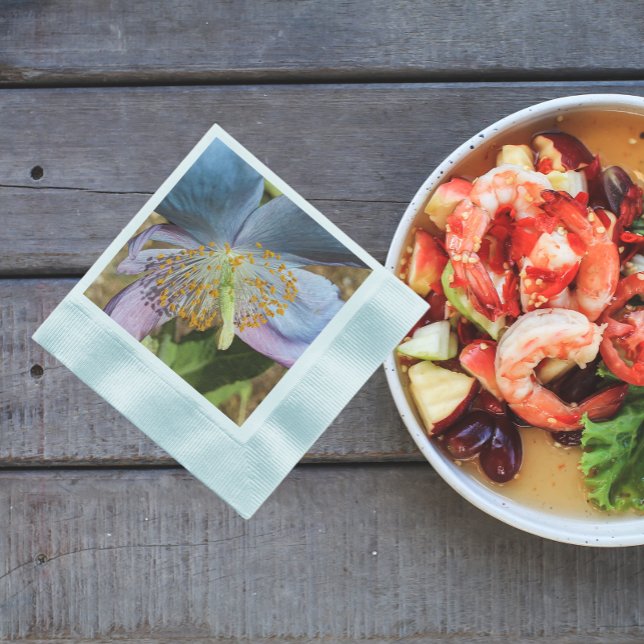 Servilleta De Papel Floral de amapola azul (In Situ Food)