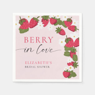 Servilleta De Papel Floral de Boda de Fresa 'Berry in Love' para Despe