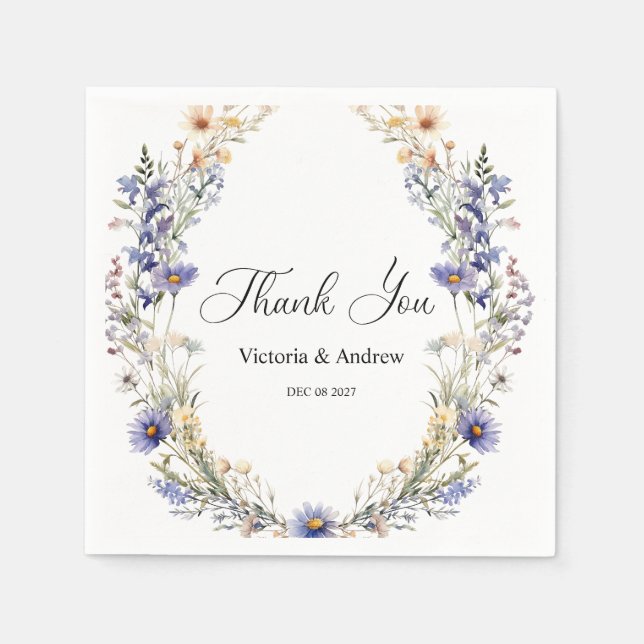 Servilleta De Papel Floral de bonito (Anverso)