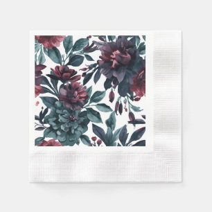 Servilleta De Papel Floral de Botánicos de Acuarela Malhumorada
