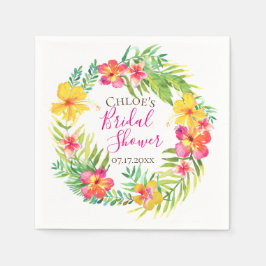 Servilleta De Papel Floral de Isla Tropical Personalizada