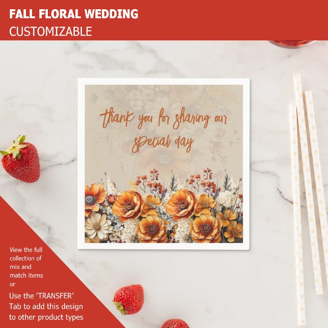 SERVILLETA DE PAPEL FLORAL DE OTOÑO (Subido por el creador)