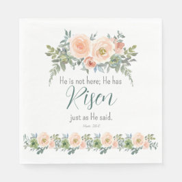 Servilleta De Papel Floral de Pascua que ha subido la acuarela de las