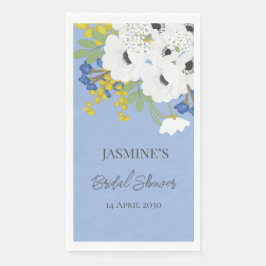 Servilleta De Papel Floral de primavera blanca ducha de novias