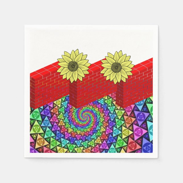 Servilleta De Papel Floral de servilletas de papel (Anverso)