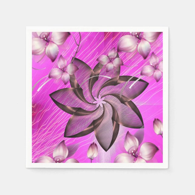 Servilleta De Papel Floral de servilletas de papel (Anverso)