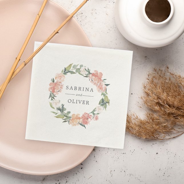 Servilleta De Papel Floral de verano medio | Boda Botánico Personaliza (Subido por el creador)