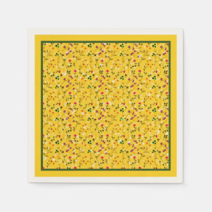 Servilleta De Papel Floral dorado