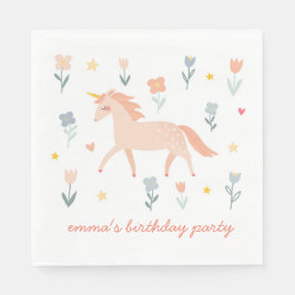 Servilleta De Papel Floral dulce unicornio