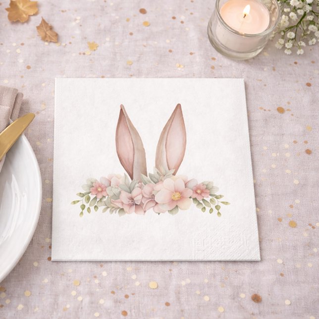 Servilleta De Papel Floral Easter Bunny Ears Fiesta Tableware para (Subido por el creador)