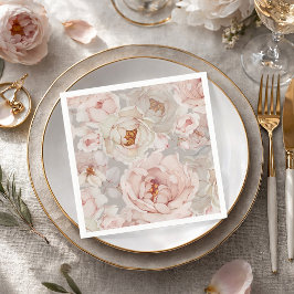 Servilleta De Papel Floral Elegante y Atemporal