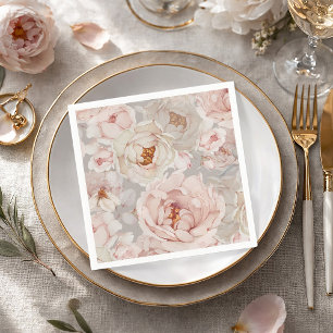 Servilleta De Papel Floral Elegante y Atemporal