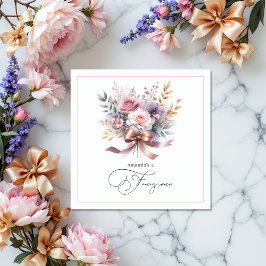 Servilleta De Papel Floral "Ella es una amiga" Chica de primer cumplea