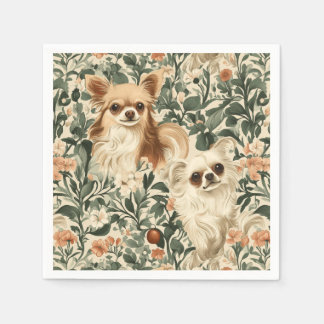 Servilleta De Papel Floral estilo Chihuahuas William Morris