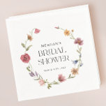 Servilleta De Papel Floral Floral de flores silvestres ducha de novia<br><div class="desc">Cuadros de ducha de flores silvestres</div>