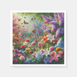 Servilleta De Papel Floral fluida