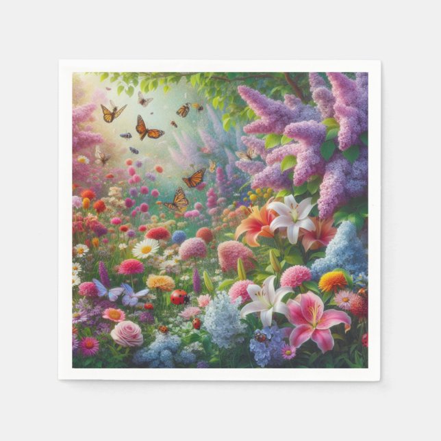 Servilleta De Papel Floral fluida (Anverso)