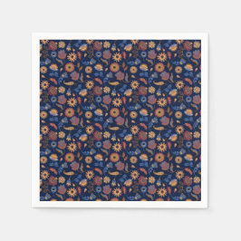 Servilleta De Papel Floral folclórica rústica