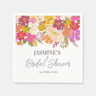 Servilleta De Papel Floral Garden Summer Bridal Shower