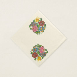 Servilleta De Papel Floral húngara en negrita