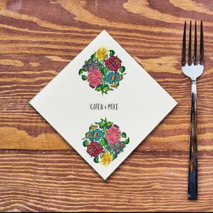 Servilleta De Papel Floral húngaro en negrita personalizado