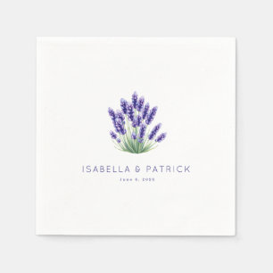 Servilleta De Papel Floral Lavanda Púrpura Serena