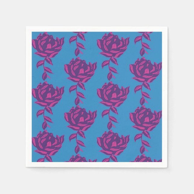 Servilleta De Papel Floral lisa (Anverso)
