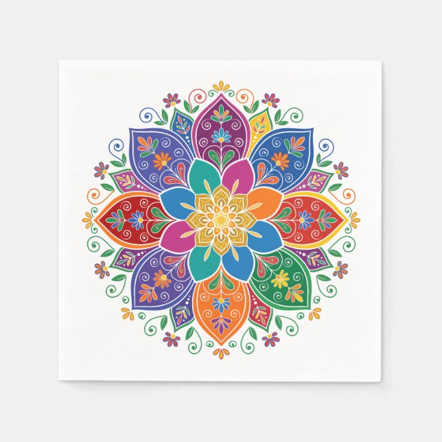 Servilleta De Papel Floral Manda Napkin (Anverso)