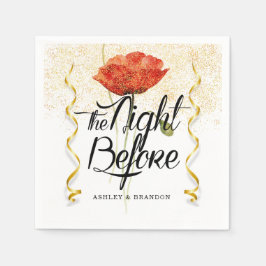 Servilleta De Papel Floral Mínima La Noche Antes Del Ensayo De Las Toa