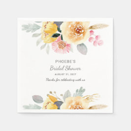 Servilleta De Papel Floral Moderno Botánico Moderno para Despedida de 