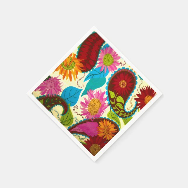 Servilleta De Papel Floral Paisley (Borde)