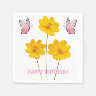 Servilleta De Papel Floral Personalizado