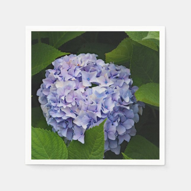 Servilleta De Papel Floral Purple Hydrangea Photo (Anverso)