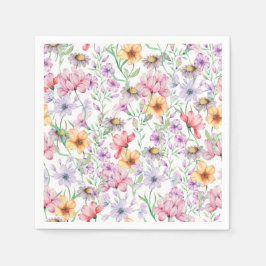 Servilleta De Papel Floral Purpura