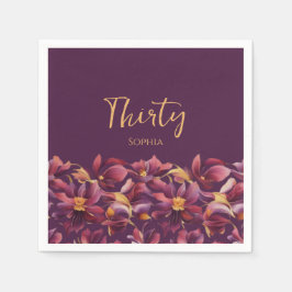 Servilleta De Papel Floral púrpura