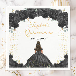 Servilleta De Papel Floral Quinceañera