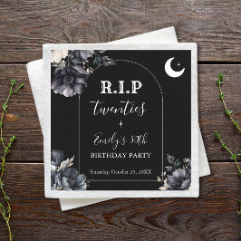Servilleta De Papel Floral RIP Twenties 30th Birthday Paper Napkin
