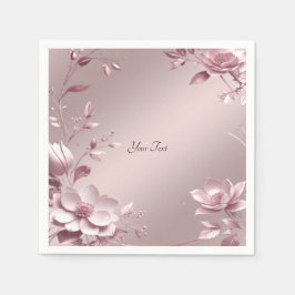 Servilleta De Papel Floral Rosa Delicado
