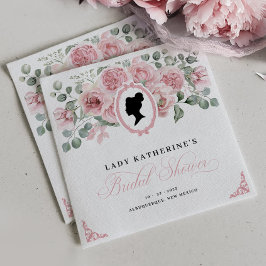 Servilleta De Papel Floral rosa Vintage Bridal Shower