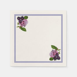 Servilleta De Papel Floral rosa y morada