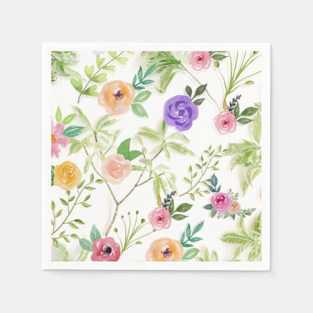 Servilleta De Papel Floral Shabby Chic (Anverso)
