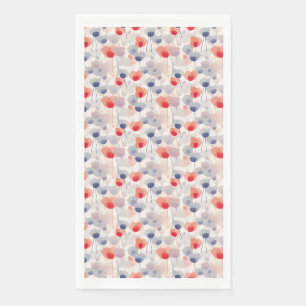 Servilleta De Papel Floral sin soldadura con flores rojas, azules y bl