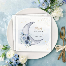 Servilleta De Papel Floral sobre el Baby Shower de la Luna