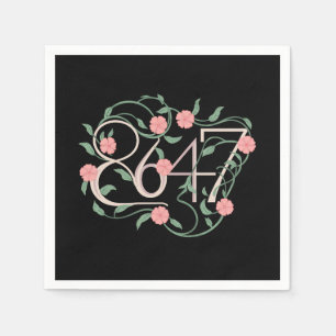 Servilleta De Papel Floral sutil Anti Trump 8647 86 47 Boho