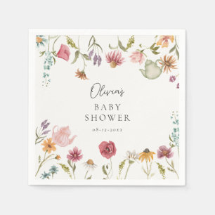Servilleta De Papel Floral Tea Baby Shower Napkins