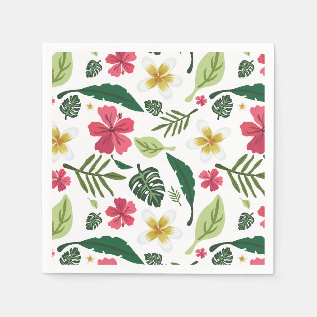 Servilleta De Papel Floral tropical (Anverso)