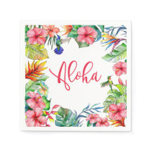 Floral tropical Hibiscus Aloha Fiesta hawaiano