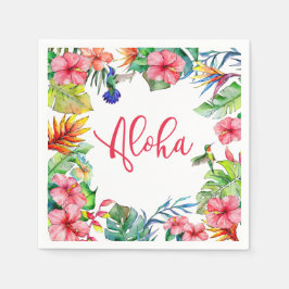 Servilleta De Papel Floral tropical Hibiscus Aloha Fiesta hawaiano