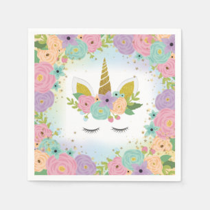 Servilleta De Papel Floral Unicorn Napkin