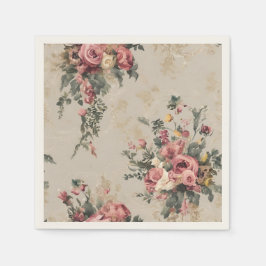 Servilleta De Papel Floral Vintage